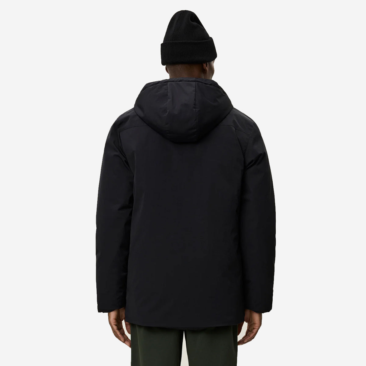 Nate Solid Padded Coat - Black