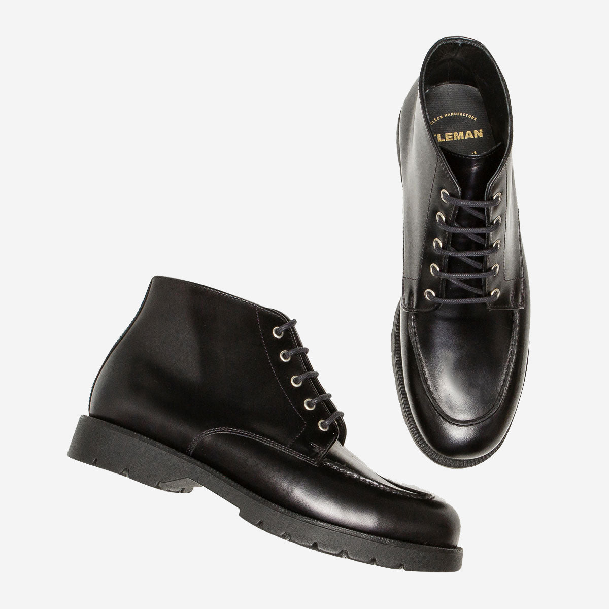 Oxal B2 Leather Ankle Boots - Glossy Black