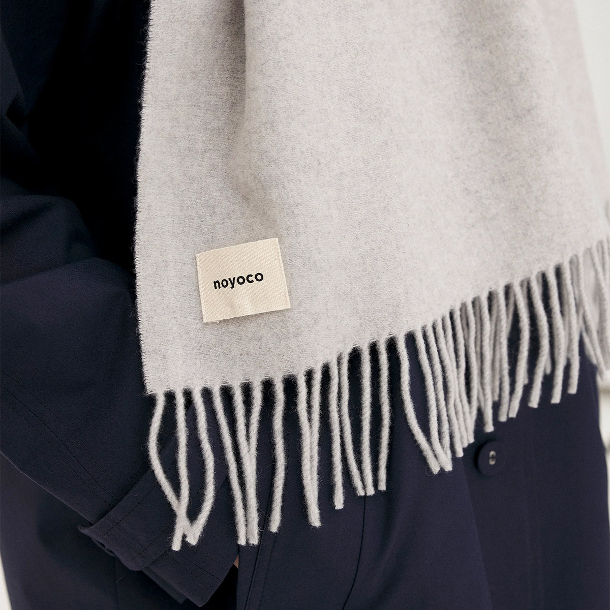 Odda Wool Cashmere Scarf - Light Grey