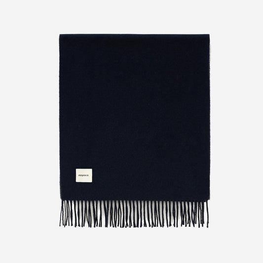 Odda Wool Cashmere Scarf - Navy