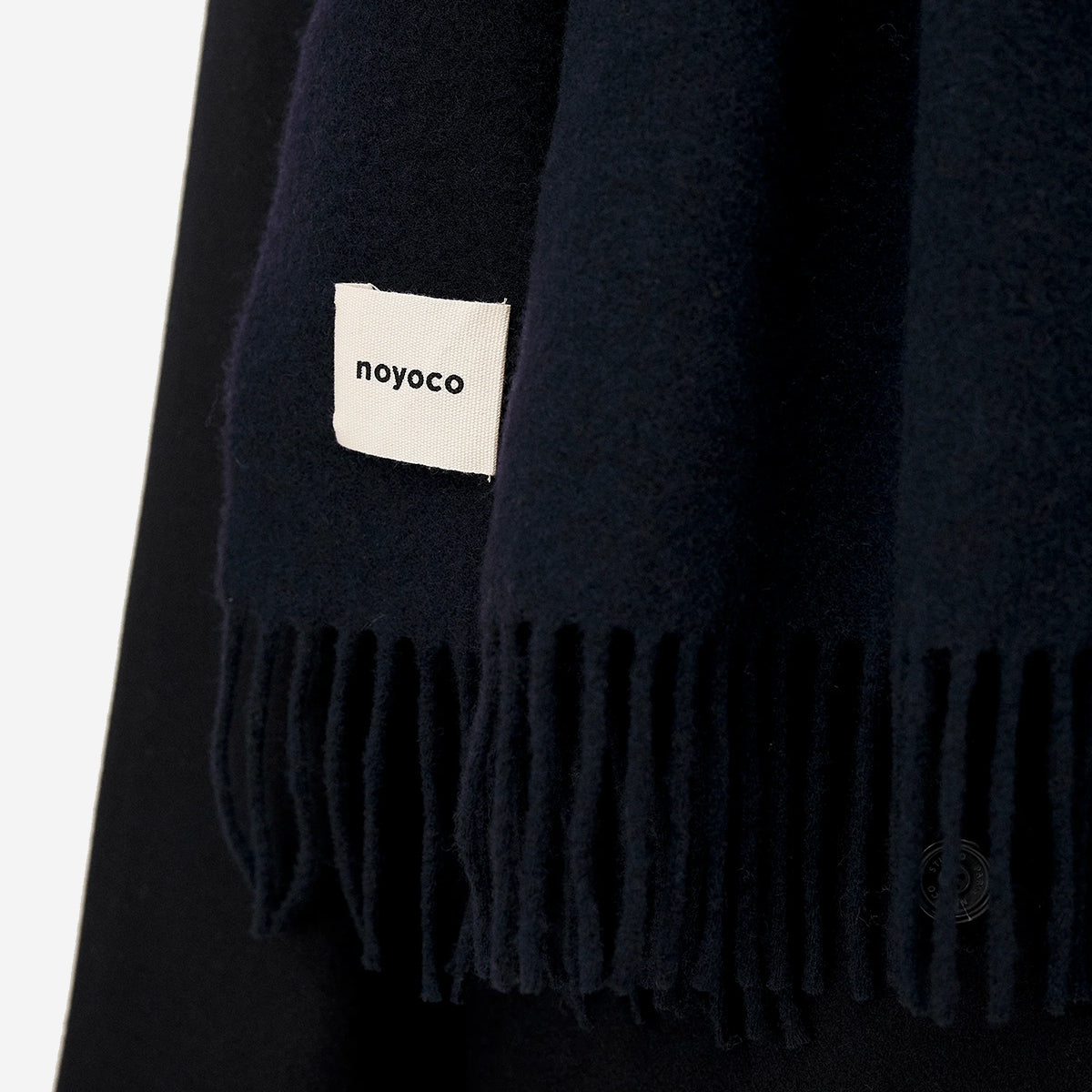 Odda Wool Cashmere Scarf - Navy