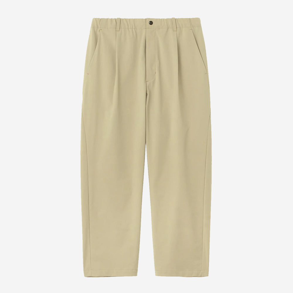 One Tuck Tapered Light Pants - Oak Beige