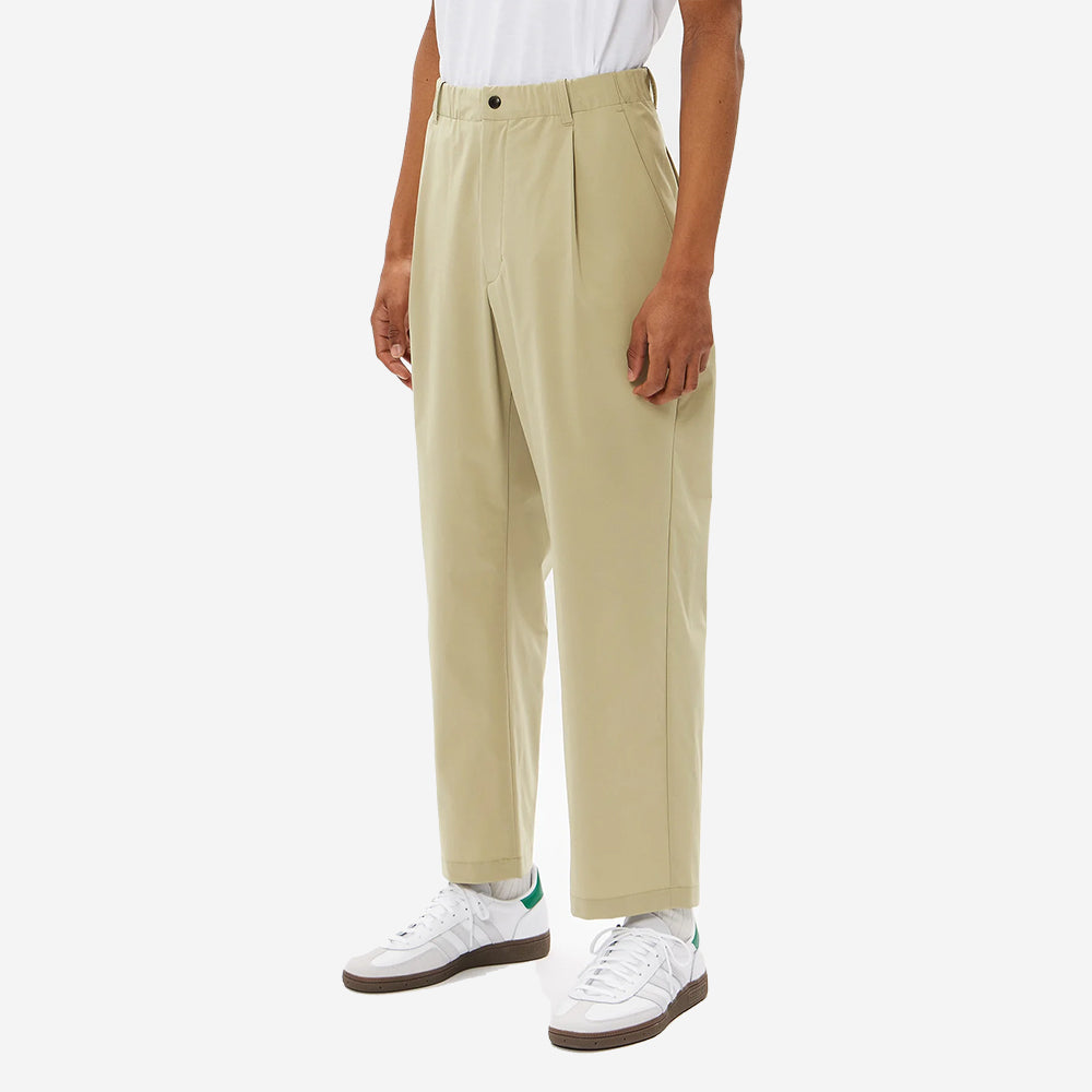 One Tuck Tapered Light Pants - Dark Olive