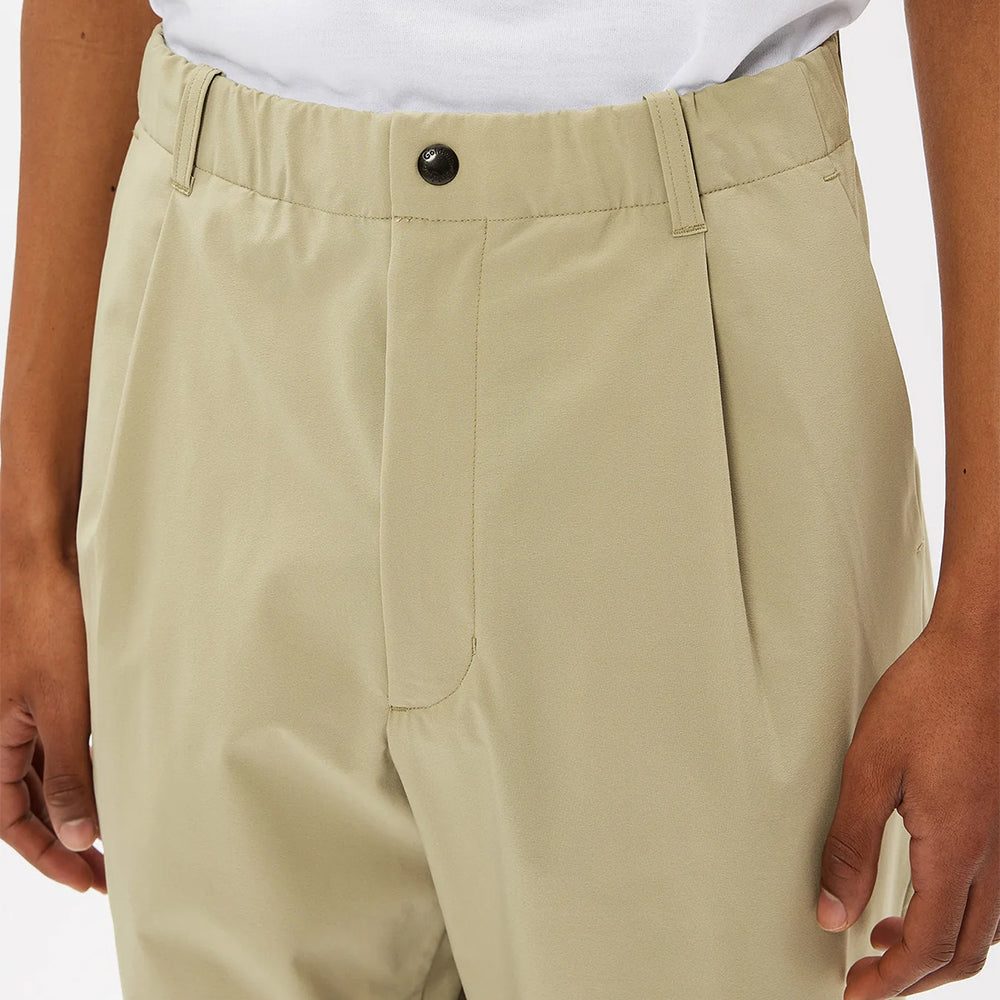 One Tuck Tapered Light Pants - Dark Olive