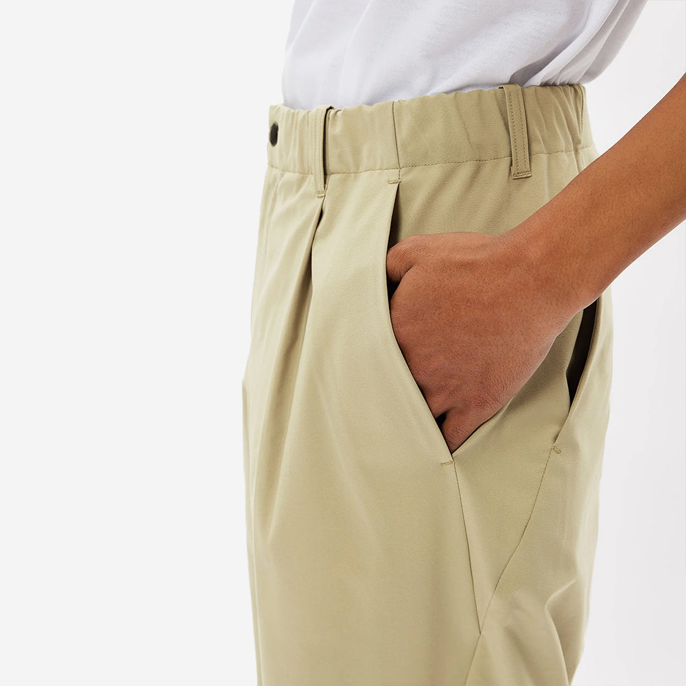 One Tuck Tapered Light Pants - Dark Olive
