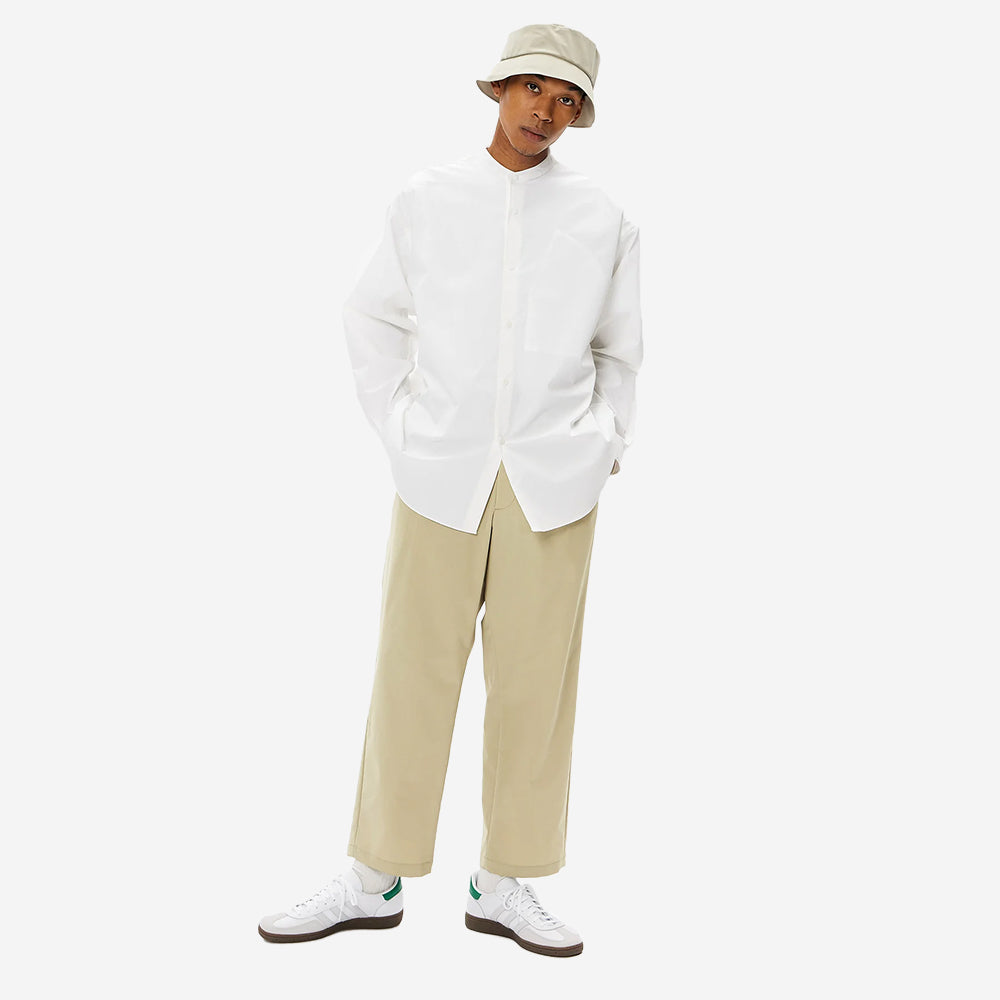 One Tuck Tapered Light Pants - Dark Olive
