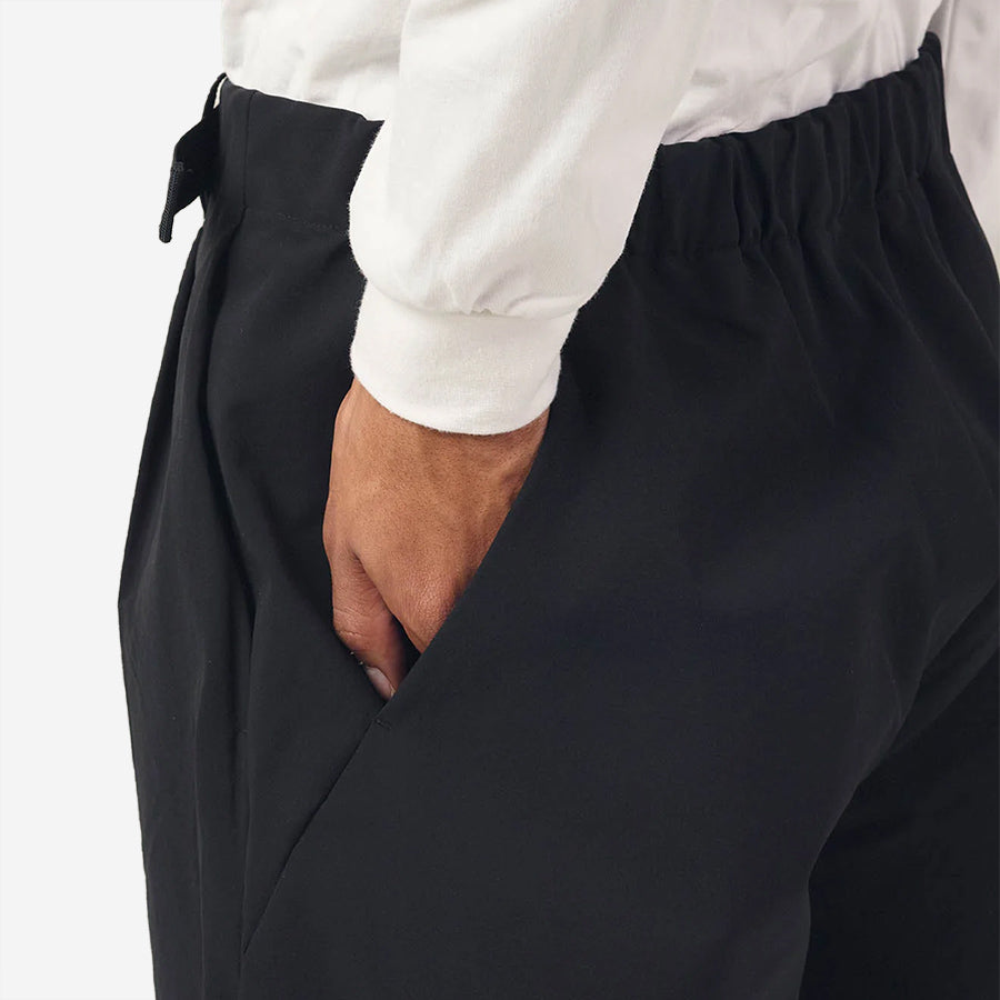 One Tuck Tapered Stretch Pants - Taupe Brown