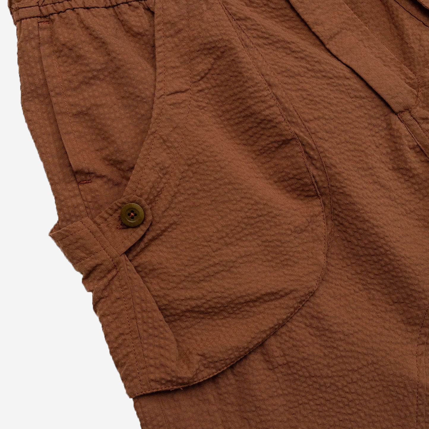 Osage Seersucker Shorts - Adobe Brown