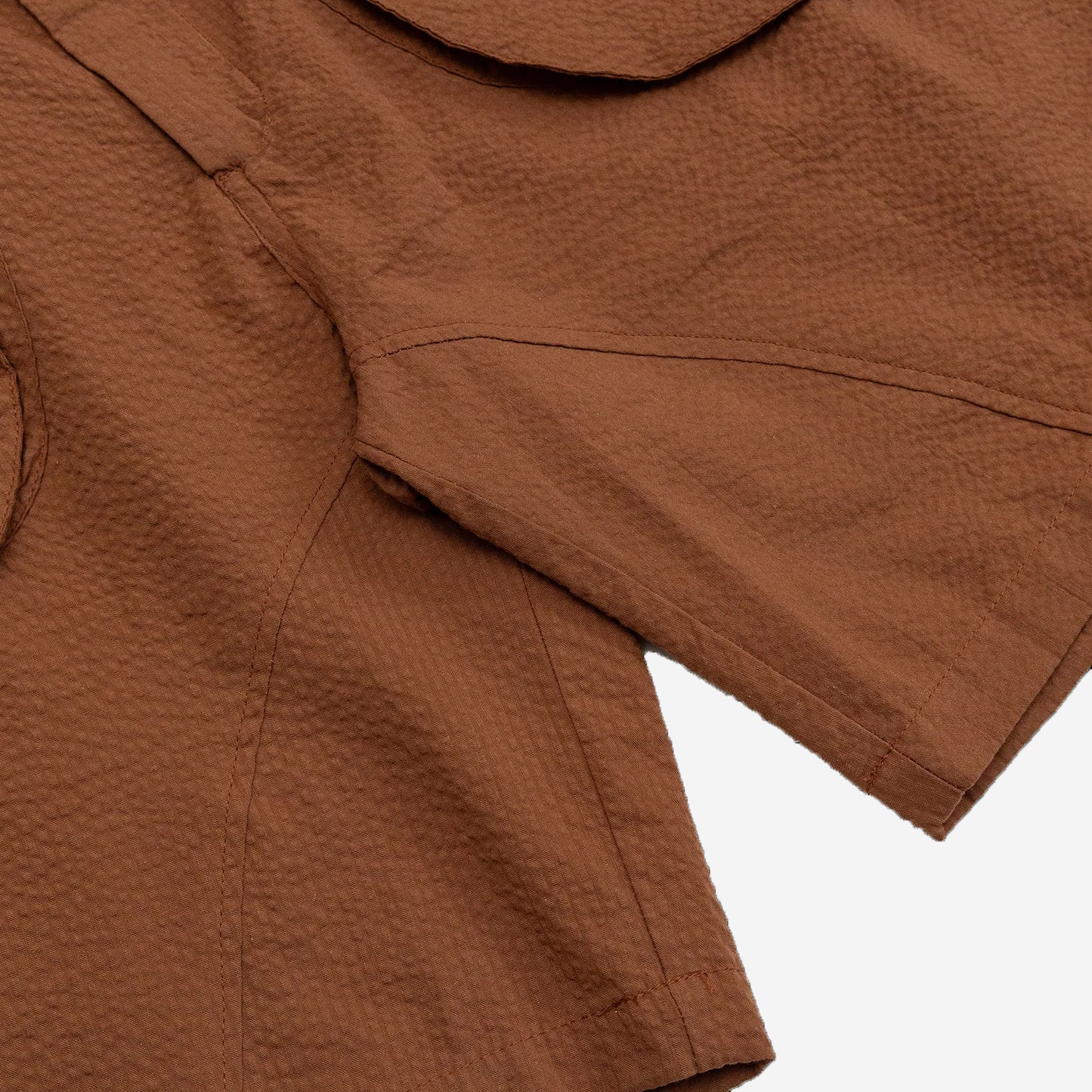 Osage Seersucker Shorts - Adobe Brown