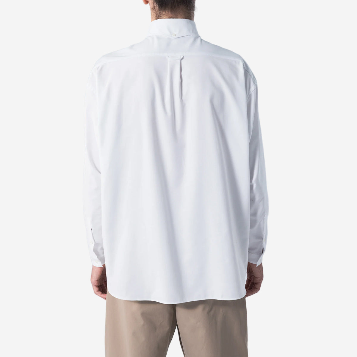 Oversized Washed Oxford Shirt - White