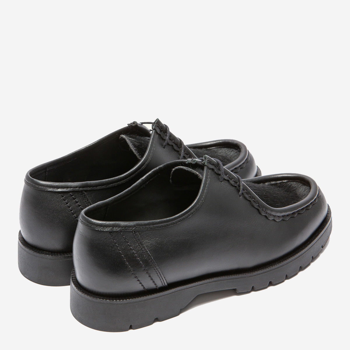 Padrini Leather Tyrolean Shoes - Black