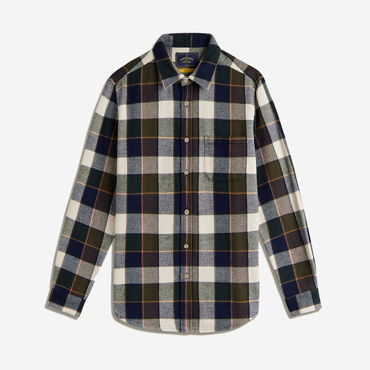 Pine Check Flannel Shirt - Green/Blue/White