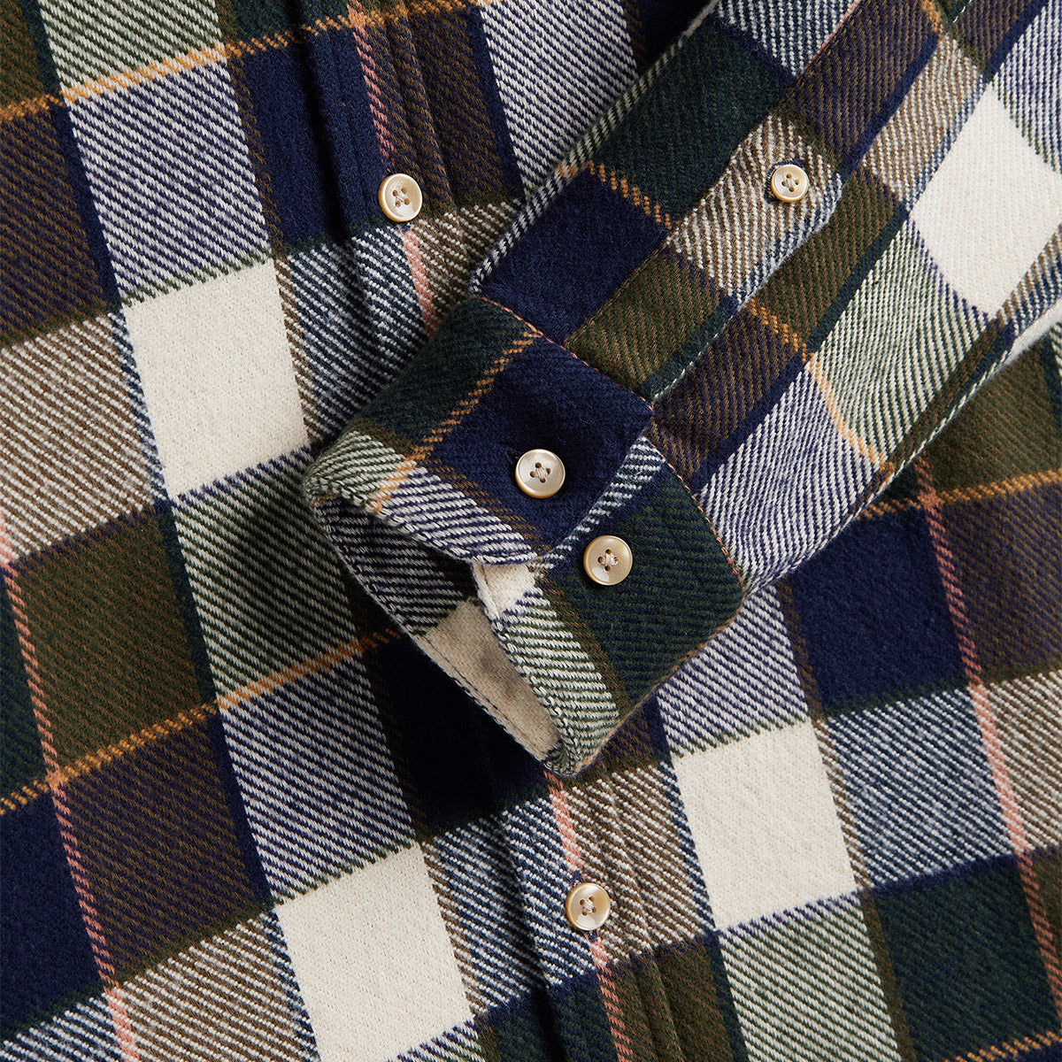Pine Check Flannel Shirt - Green/Blue/White