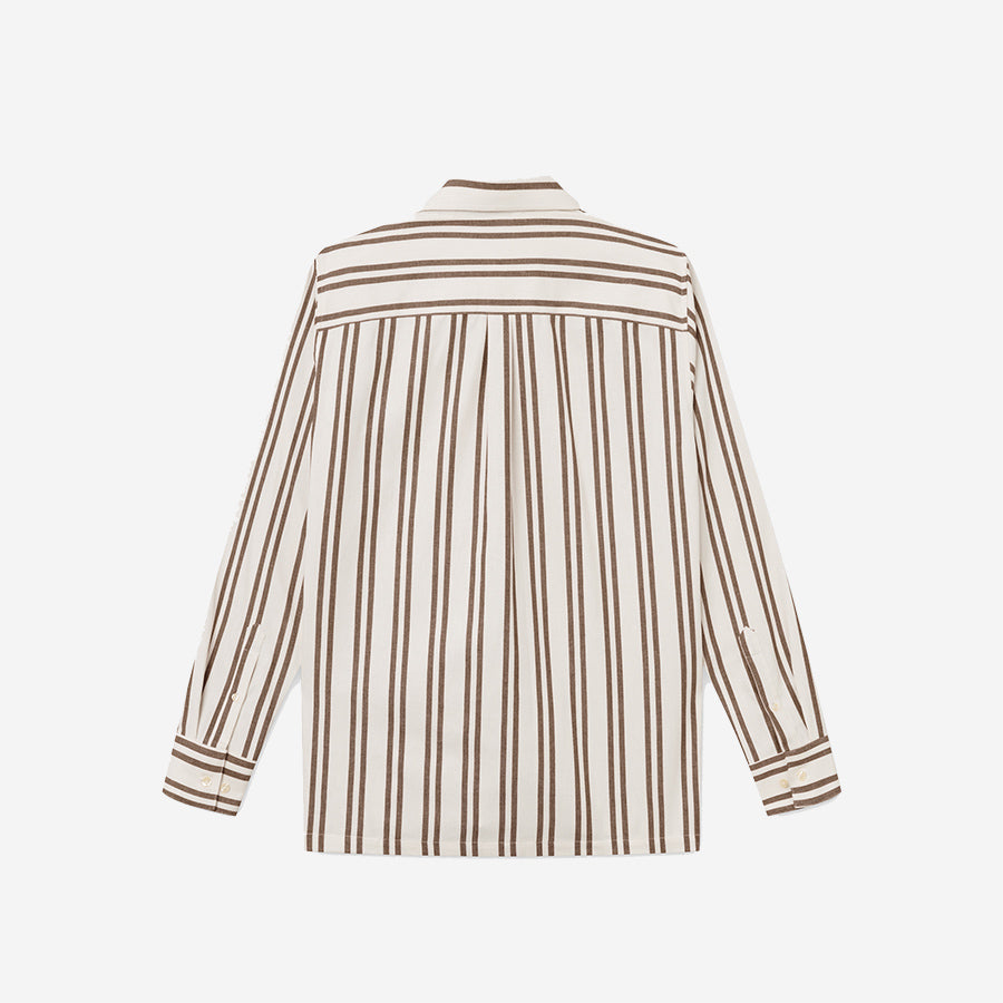 Listen Check Shirt - Cloud/Brown