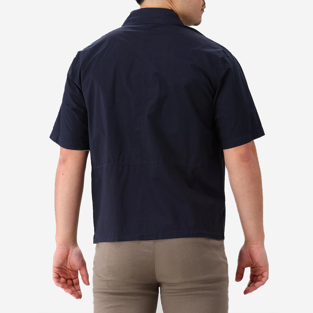 Popeline Boxy Pocket S/S Shirt - Total Eclipse Navy