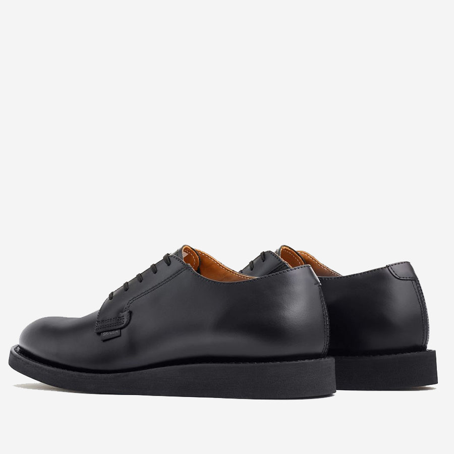 Postman Leather Oxford - Black Chaparral