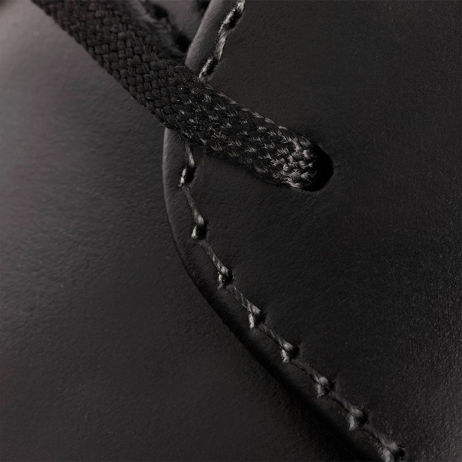 Postman Leather Oxford - Black Chaparral