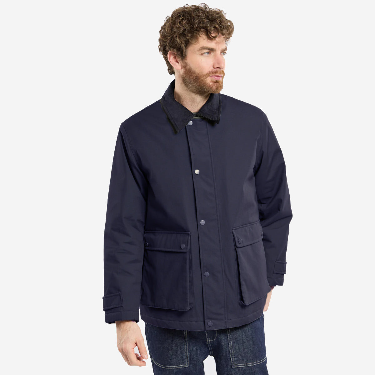 Quilted Work Jacket - Rich Navy