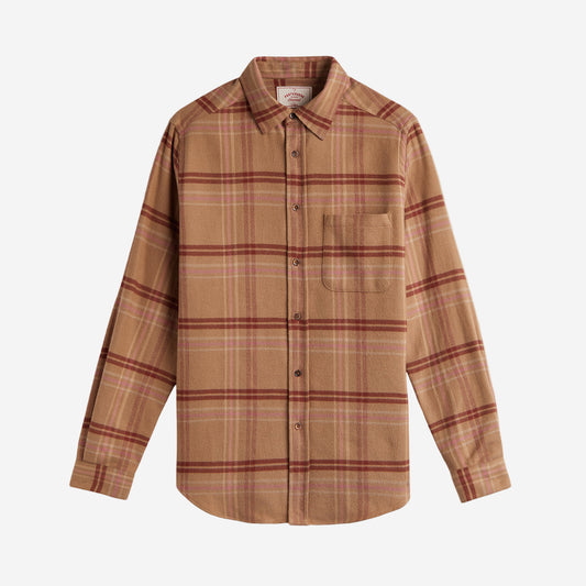 Raimonda Plaid Flannel Shirt - Dark Amber