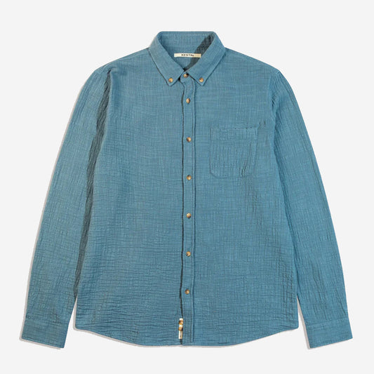 Raeburn Textured L/S Shirt - French Blue
