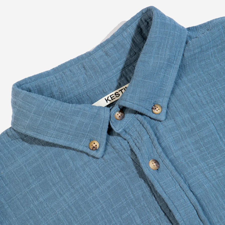 Raeburn Textured L/S Shirt - French Blue