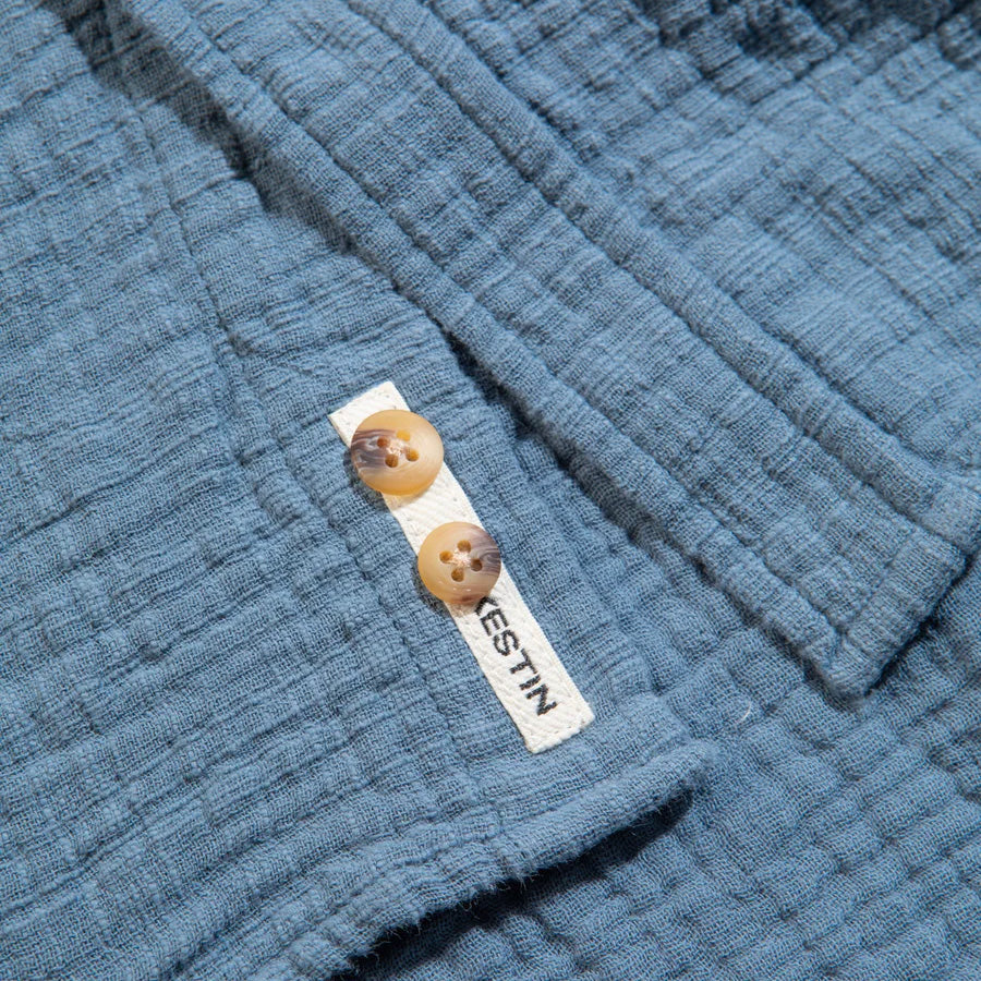Raeburn Textured L/S Shirt - French Blue