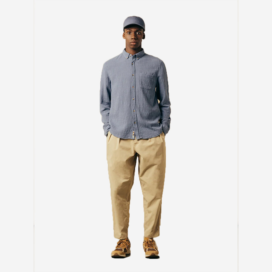 Raeburn Textured L/S Shirt - French Blue