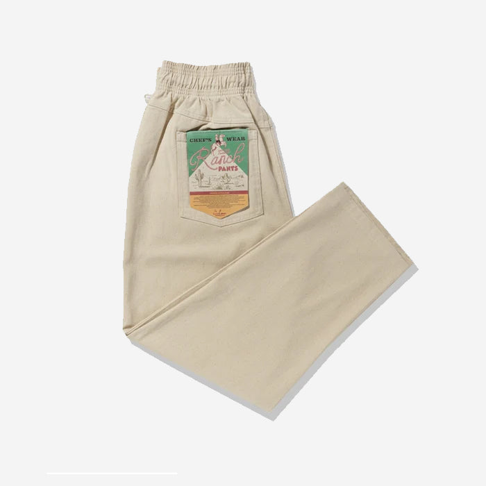 Ranch Wide Taper Pants - Denim Natural