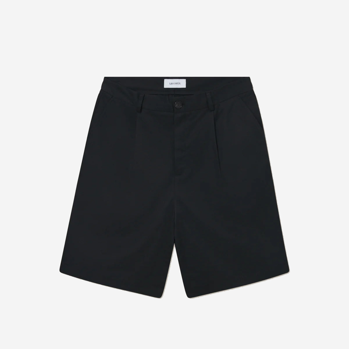 Randall Pleated Twill Shorts - Black