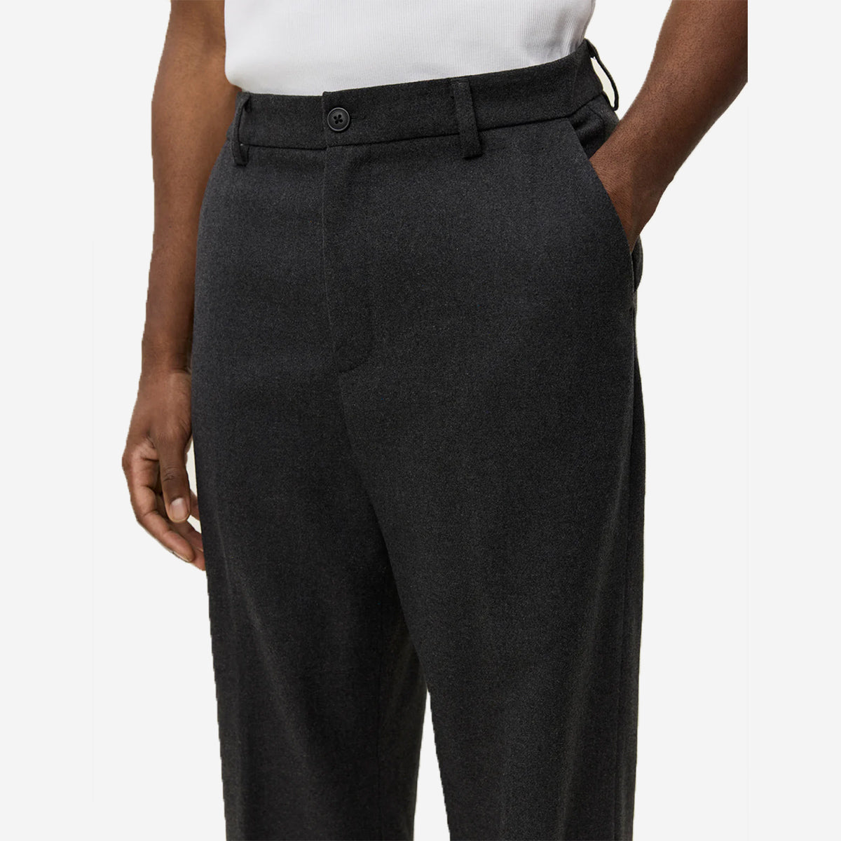 Randall Loose Wool Suiting Pants - Asphalt Grey