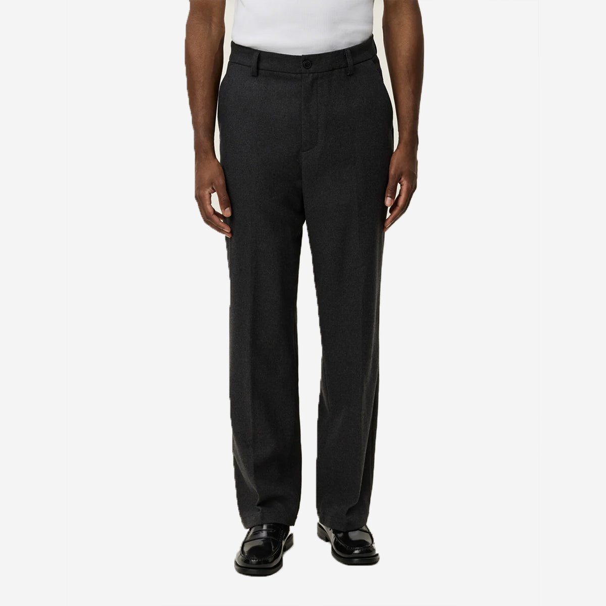 Randall Loose Wool Suiting Pants - Asphalt Grey