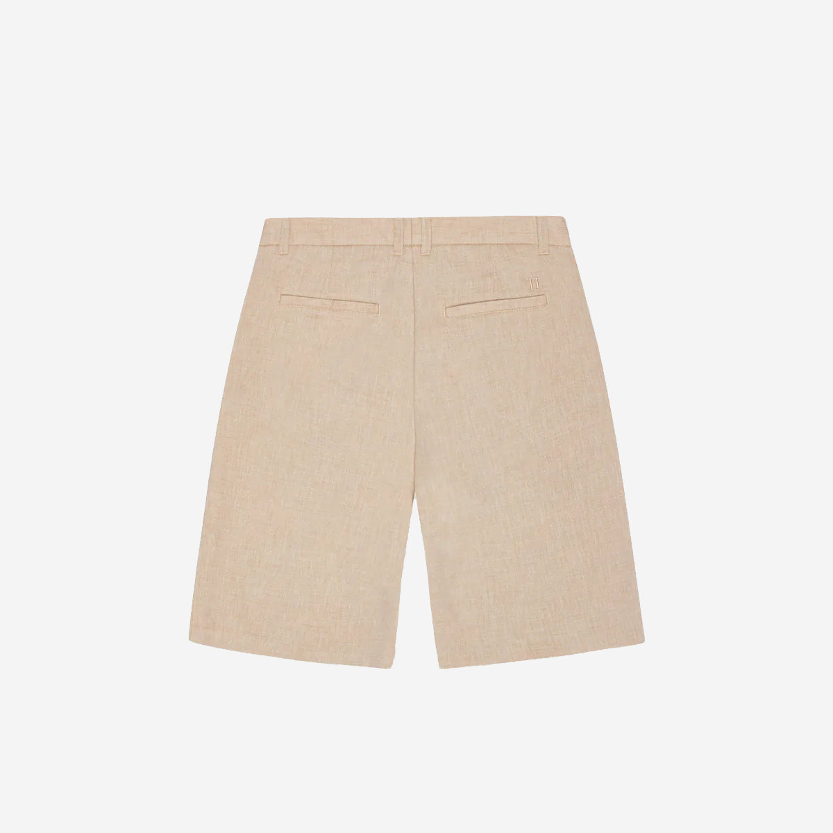 Reece Pleated Slub Shorts - Light Sand