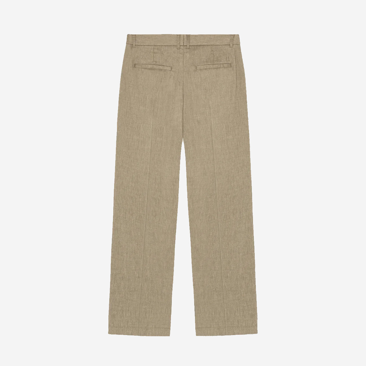 Reece Pleated Slub Loose Suit Pants - Lichen Green