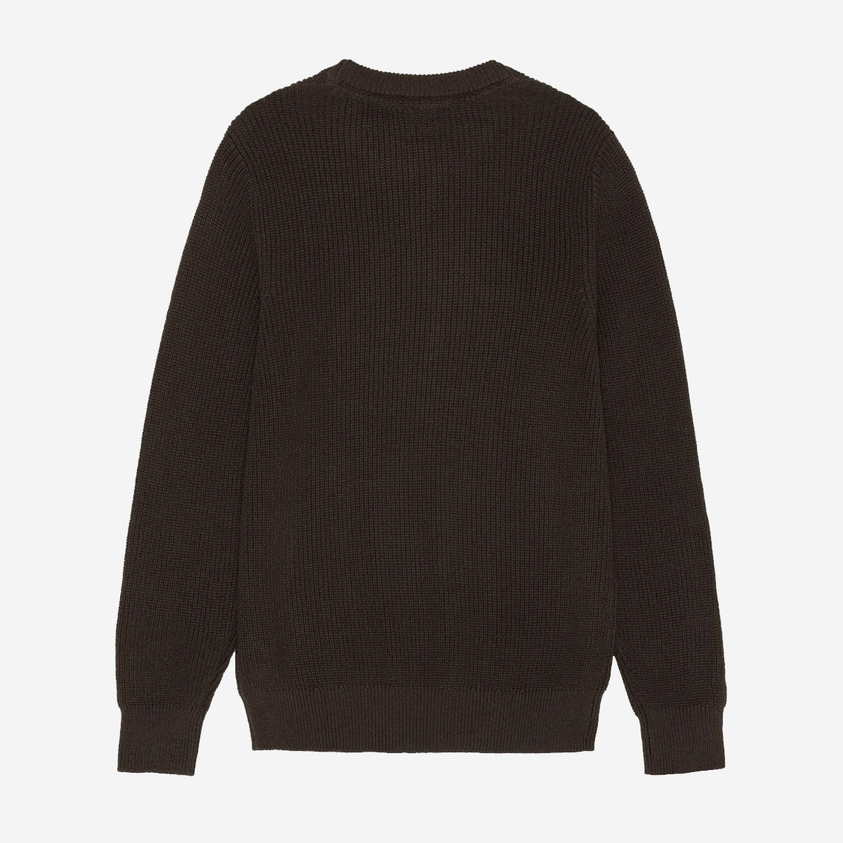 Rib Heavy Crewneck Knit - Mole Brown