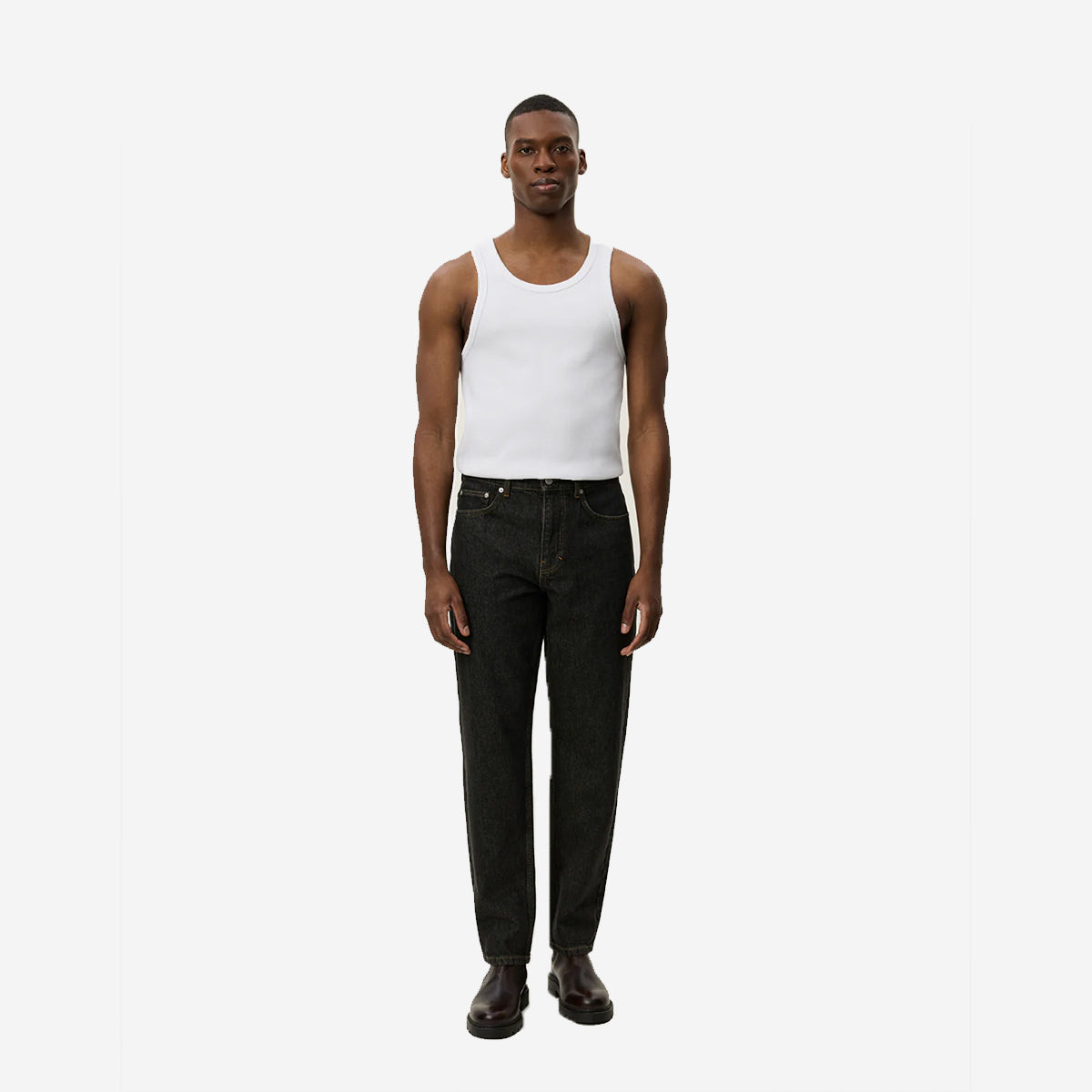 Ryder Tapered 2-Tone Denim Jeans - Black