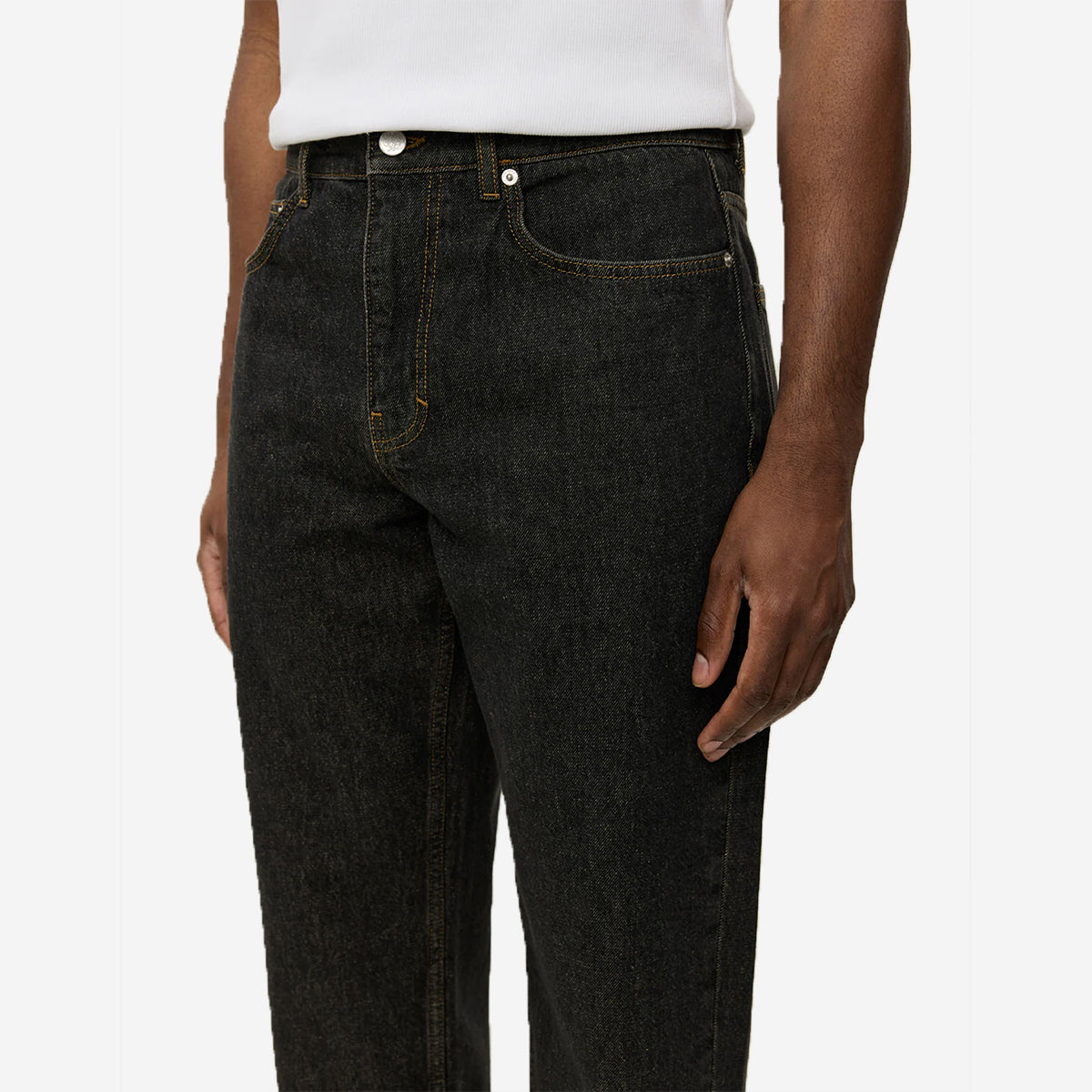 Ryder Tapered 2-Tone Denim Jeans - Black