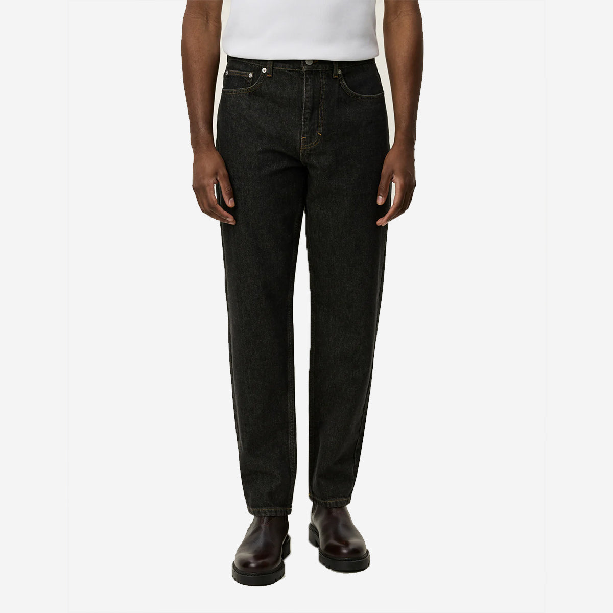 Ryder Tapered 2-Tone Denim Jeans - Black