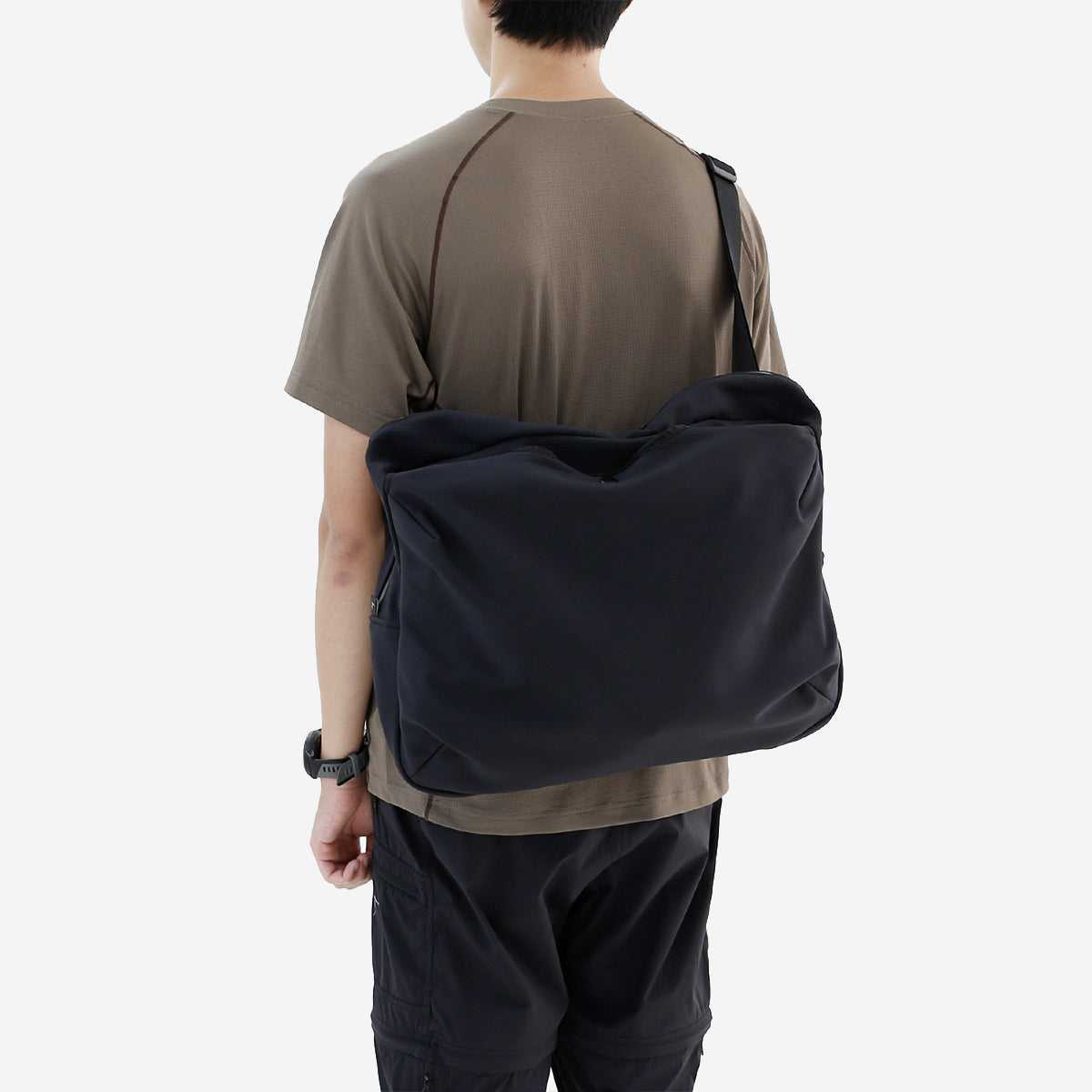 Shell Double Layer 2-Way Tote - Black