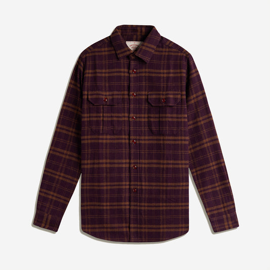 Stinger Plaid Flannel Shirt - Bordeaux