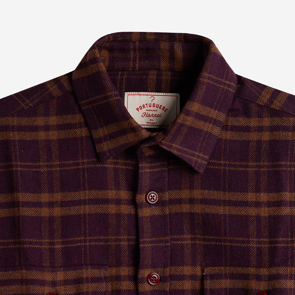 Stinger Plaid Flannel Shirt - Bordeaux