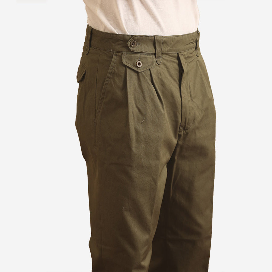 Sacks Two-Pleat Pants - Olive Green