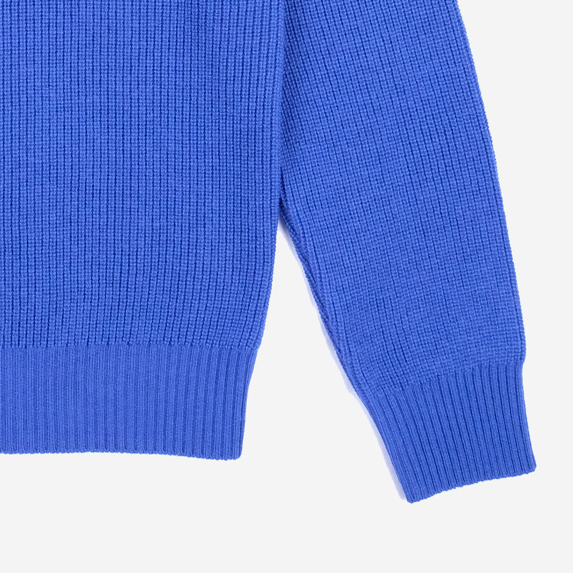 Seattle Merino Wool Corn Knit Polo - Blue