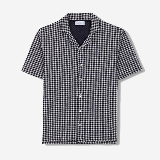 Polo S/S Vacation Shirt - Navy Check