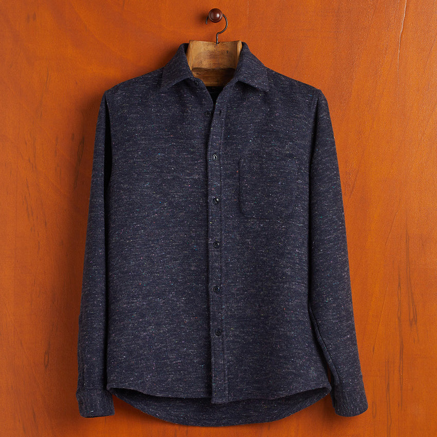 Soft Rude Fleck Flannel Shirt - Blue