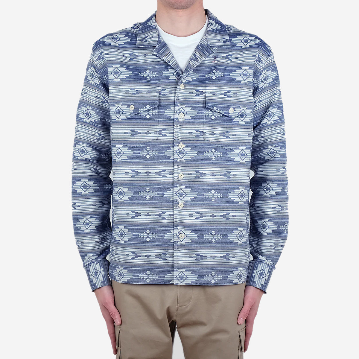 Southwestern Jacquard Havana Overshirt - Indigo