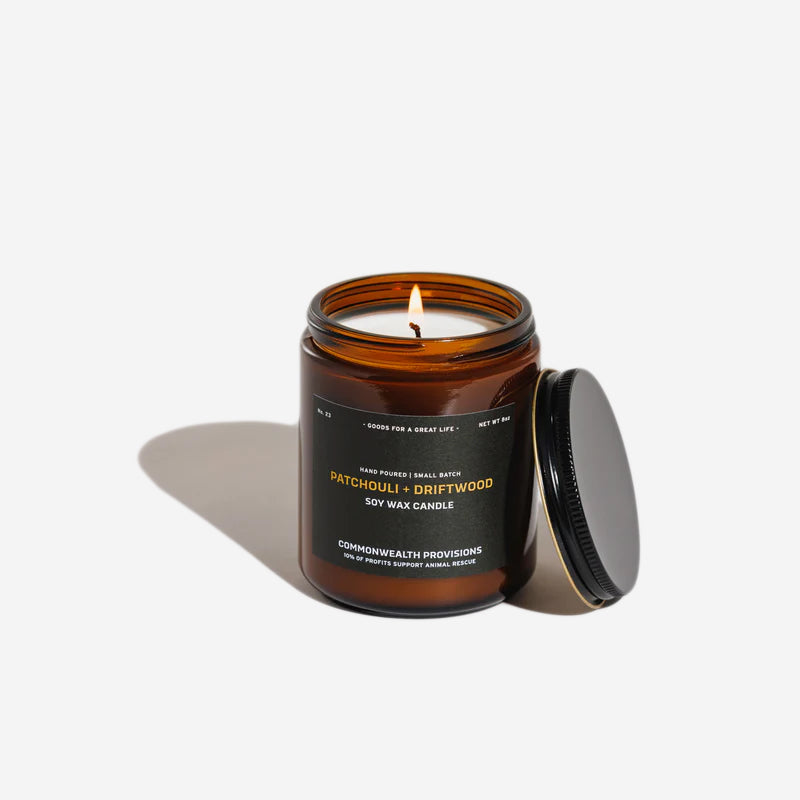 Soy Candle - Patchouli + Driftwood
