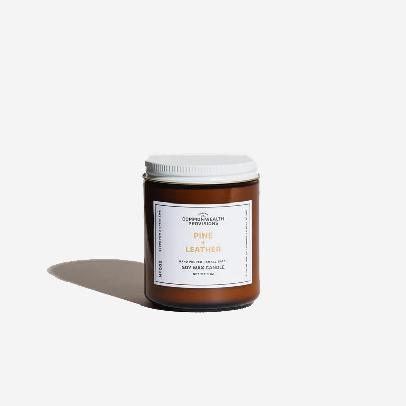 Soy Candle - Pine + Leather