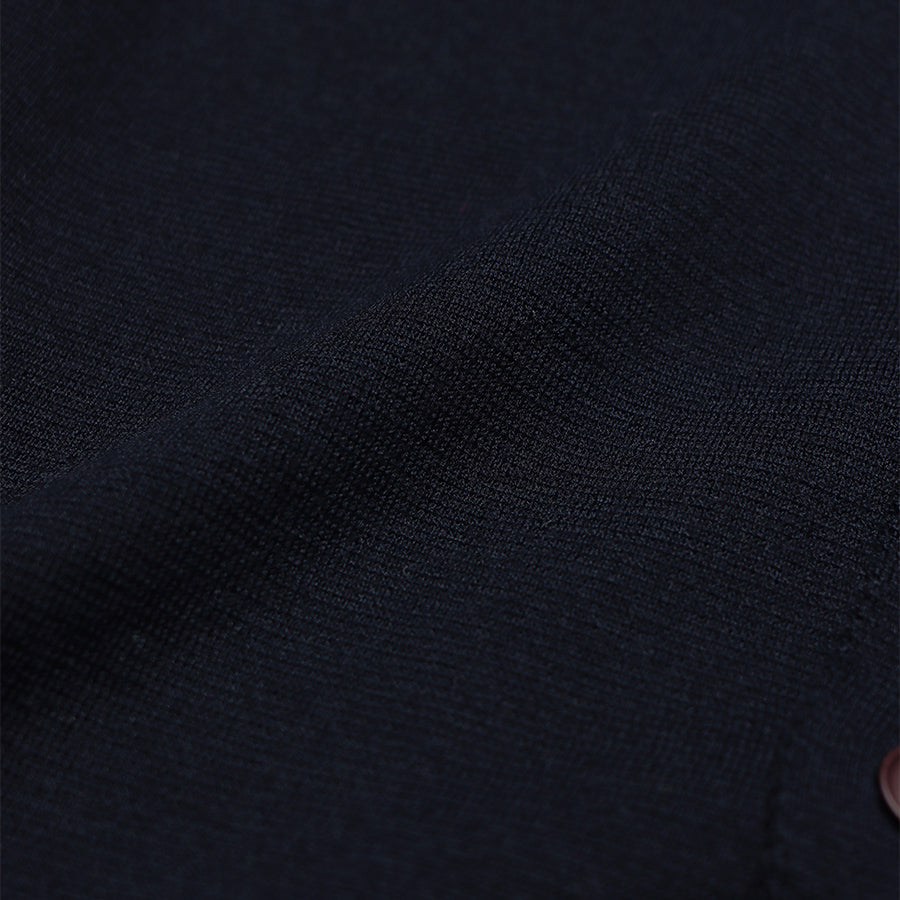 Station Merino Wool Cardigan - Navy