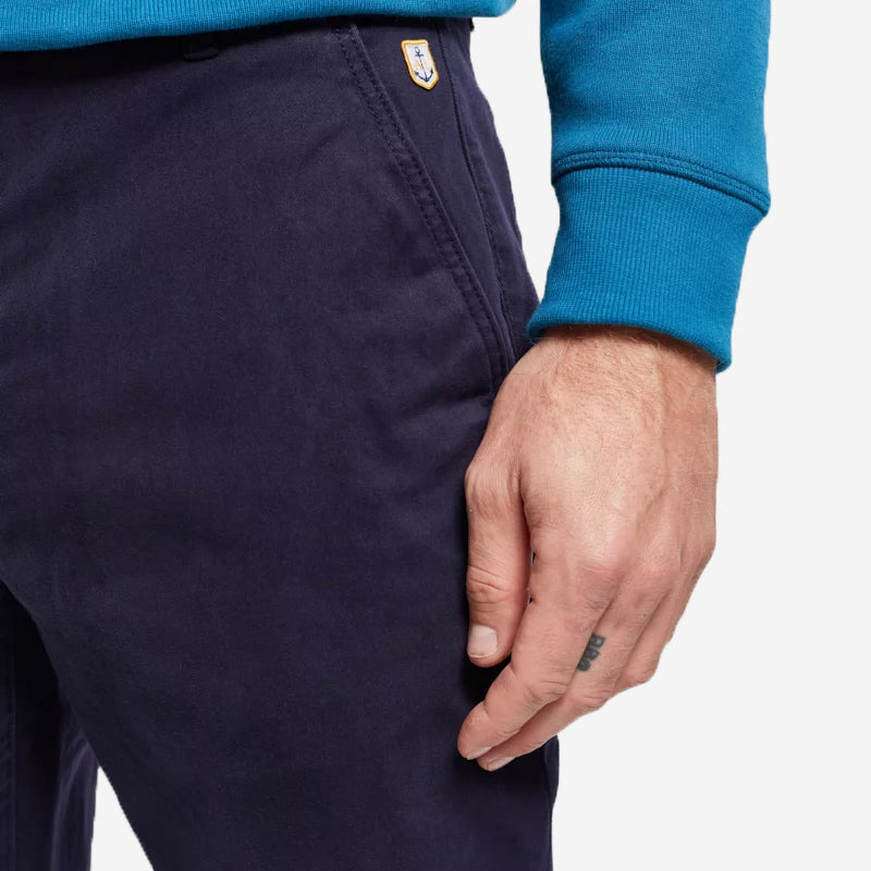 Stretch Poplin Chino - Navy (Marine Deep)