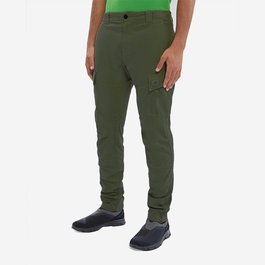 Stretch Sateen Cargo Pants Ergonomic Fit - Ivy Green